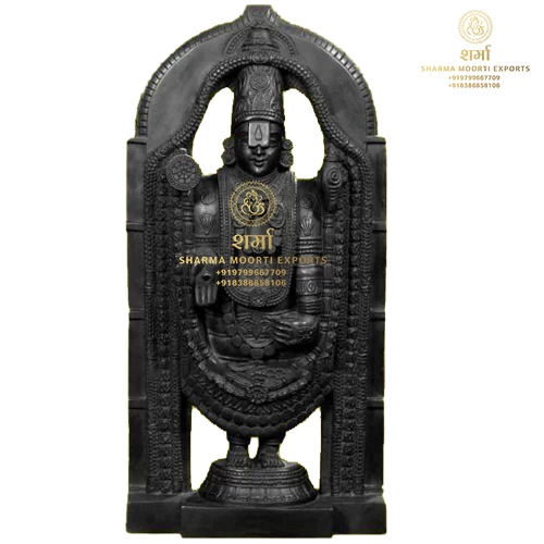 Special Black Marble Beautiful Tirupati Balaji Statue Of 2Feet