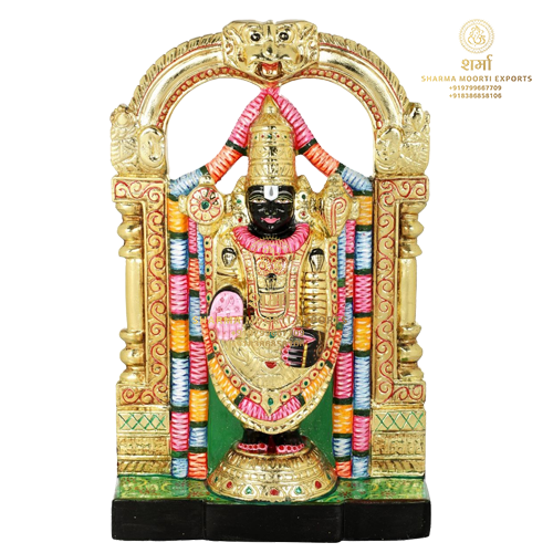 Best Carving Beautiful Colored Tirupati Statue